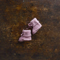 Baby Merino Wool Fleece Booties - Lilac Rose