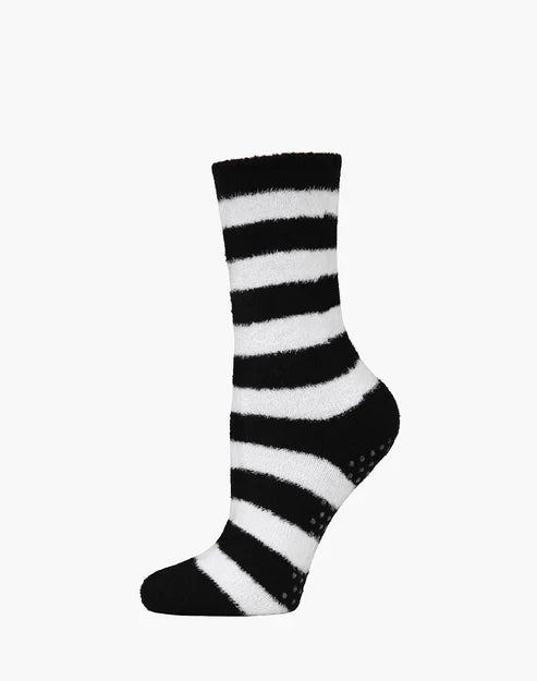 Bamboozld - Luxe Bamboo Bed Socks - Black Stripe