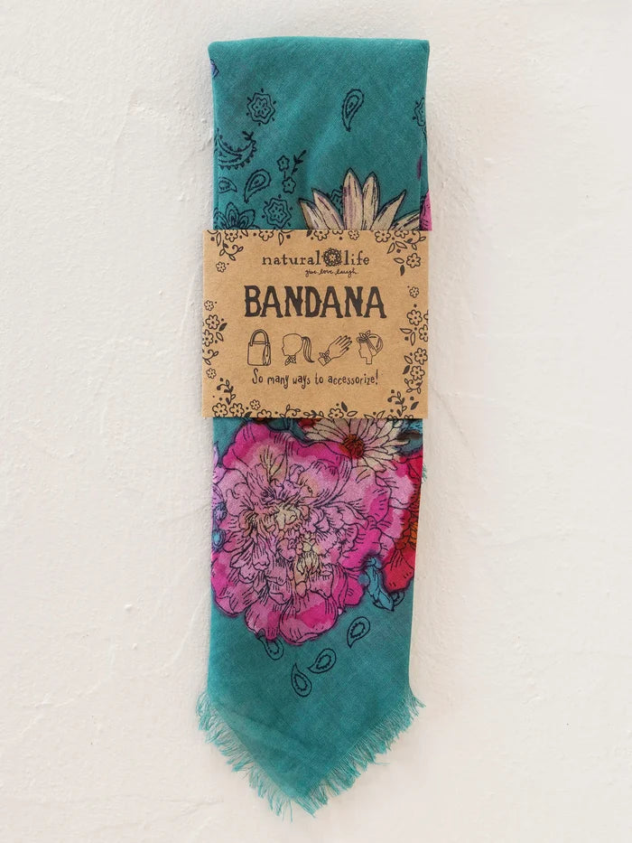 Bandanas by Natural Life | Teal Botanical Natural Life Hair Accessories