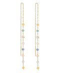 Bead Row Thread Earrings