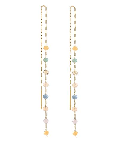 Bead Row Thread Earrings