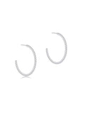 Beaded Classic 1.25" Post Hoop - 2mm Sterling by e. newton e.newton Designs Earring
