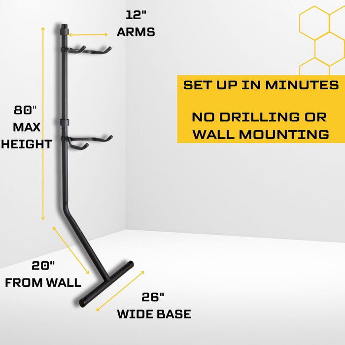 Saris Bones EX 3-Bike Trunk Rack — installed on sedan trunk, three arms shown