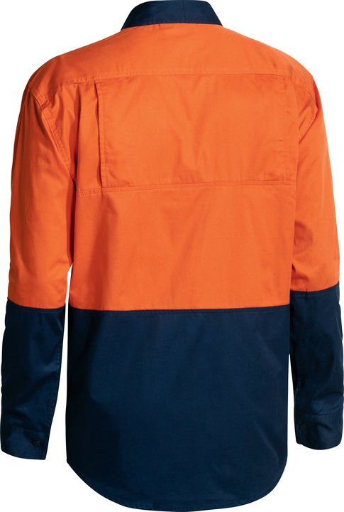 Bisley Hi Vis Cool Lightweight Drill Shirt Long Sleeve BS6895