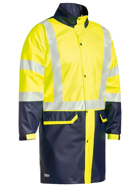 Bisley Taped Two Tone Hi Vis Stretch Pu Rain Coat BJ6935HT