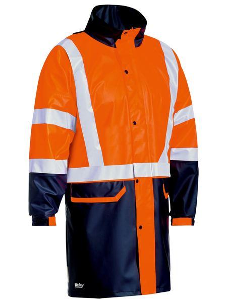 Bisley Taped Two Tone Hi Vis Stretch Pu Rain Coat BJ6935HT