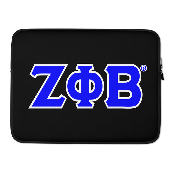 Black ΖΦΒ Laptop Sleeve