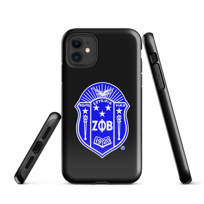 Black ΖΦΒ Shield iPhone Case