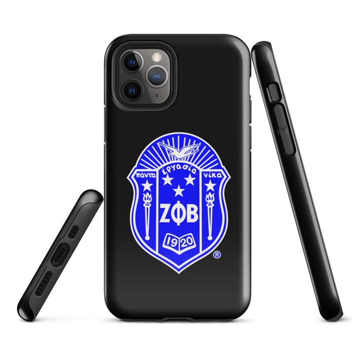 Black ΖΦΒ Shield iPhone Case