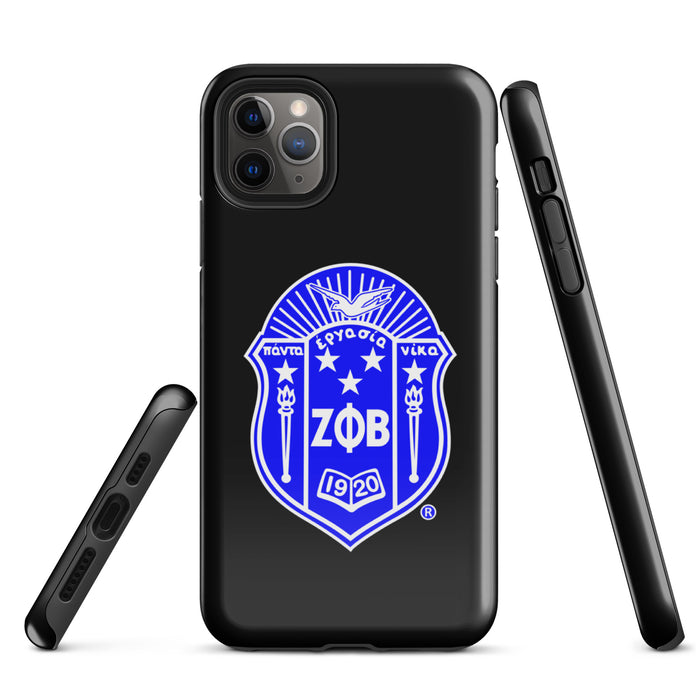 Black ΖΦΒ Shield iPhone Case