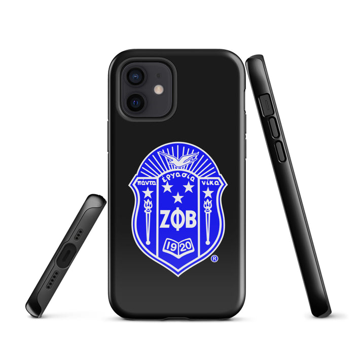 Black ΖΦΒ Shield iPhone Case