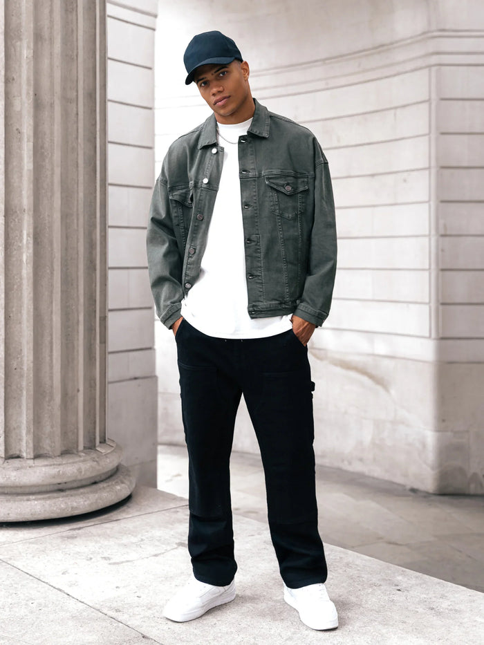 Blakely Denim Trucker Jacket - Olive Green