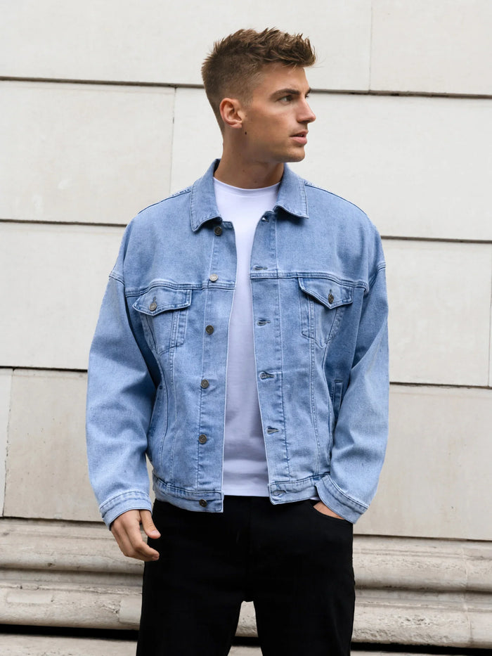 Blakely Denim Trucker Jacket - Washed Blue
