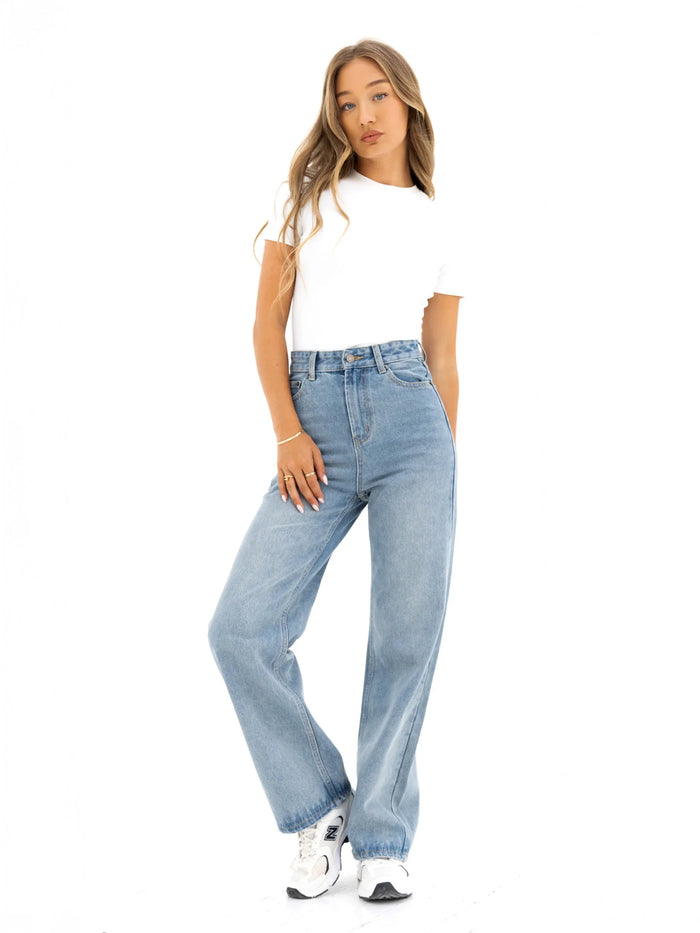 Blakely Wide Leg Jeans - Faded Blue