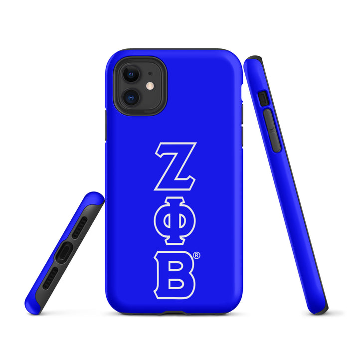 Blue ΖΦΒ iPhone Case