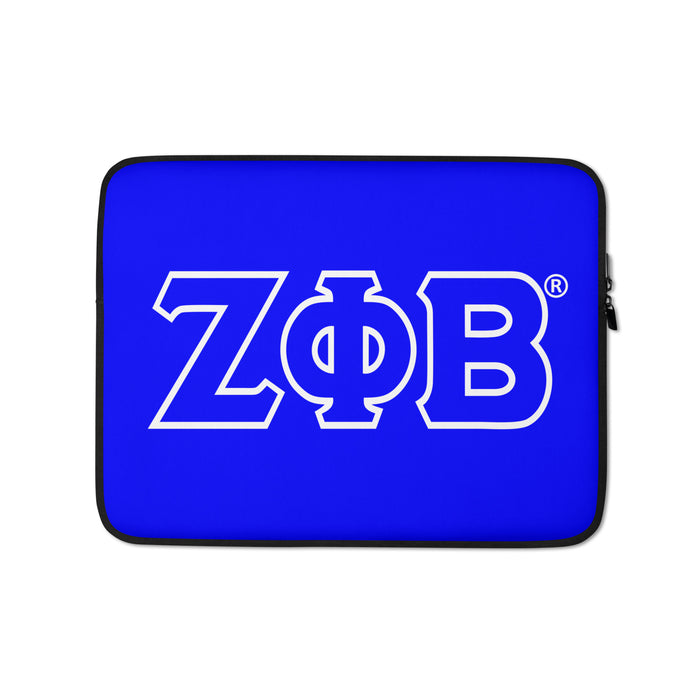 Blue ΖΦΒ Laptop Sleeve