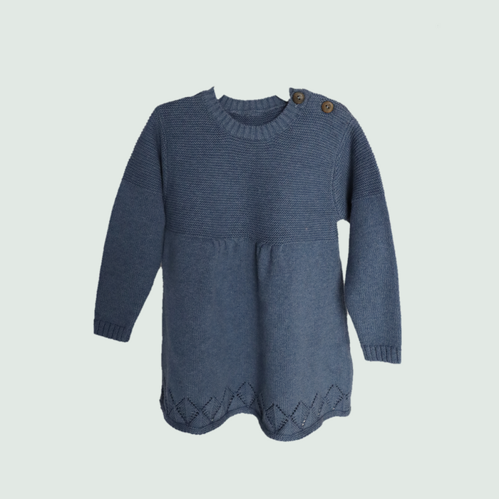Blue Baby Frock - Front View