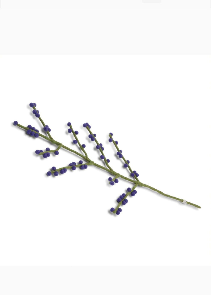 Blue Berries Felt Branch Talla Imports