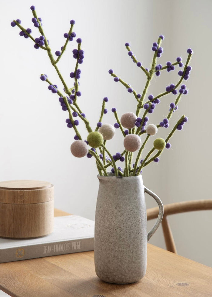 Blue Berries Felt Branch Talla Imports