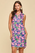 Blue Harbor Floral Sleeveless Dress