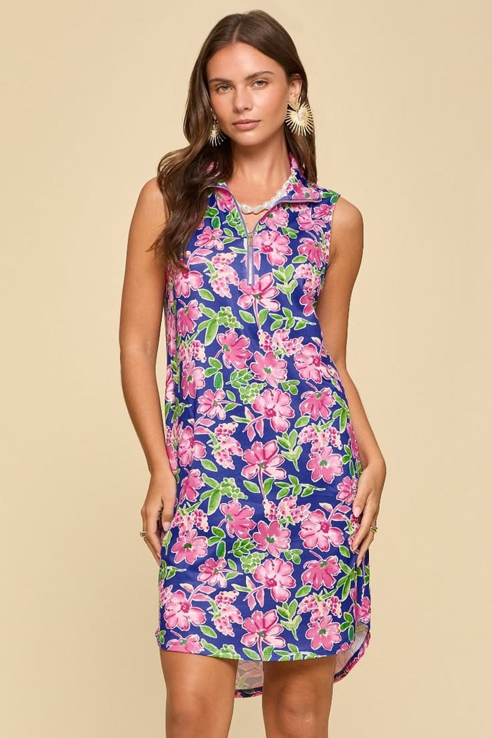 Blue Harbor Floral Sleeveless Dress
