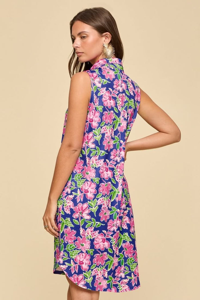 Blue Harbor Floral Sleeveless Dress