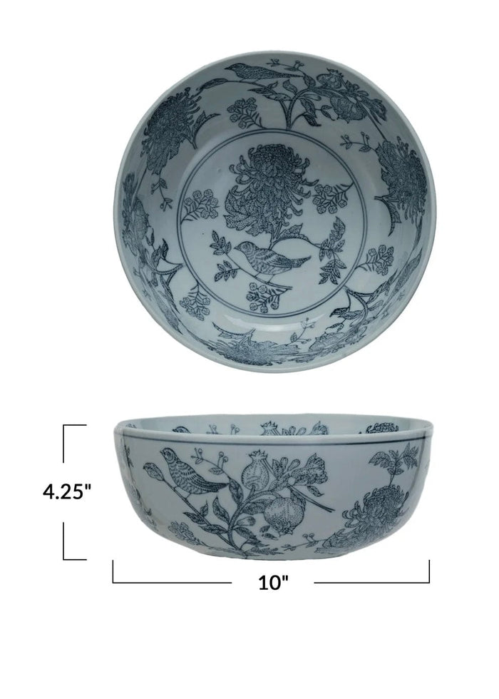Bluebird Stoneware Bowl Creative Co-Op bowl