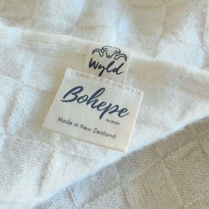 Wyld - Bohepe Wool Basket Weave Blanket Throw (BBW001)