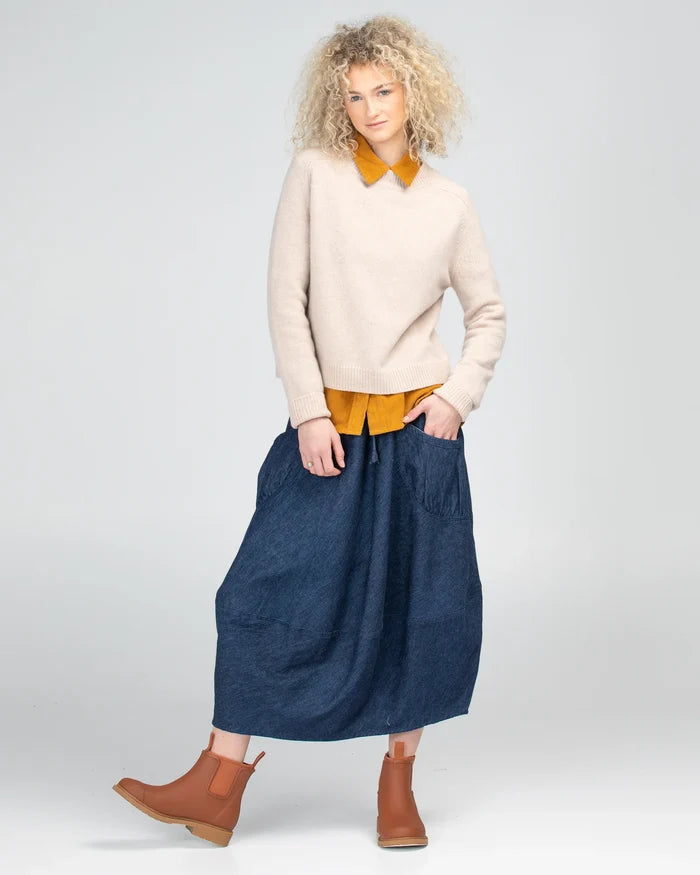 Boom Shankar - Guru Skirt - Dark Denim - AS-WLS01