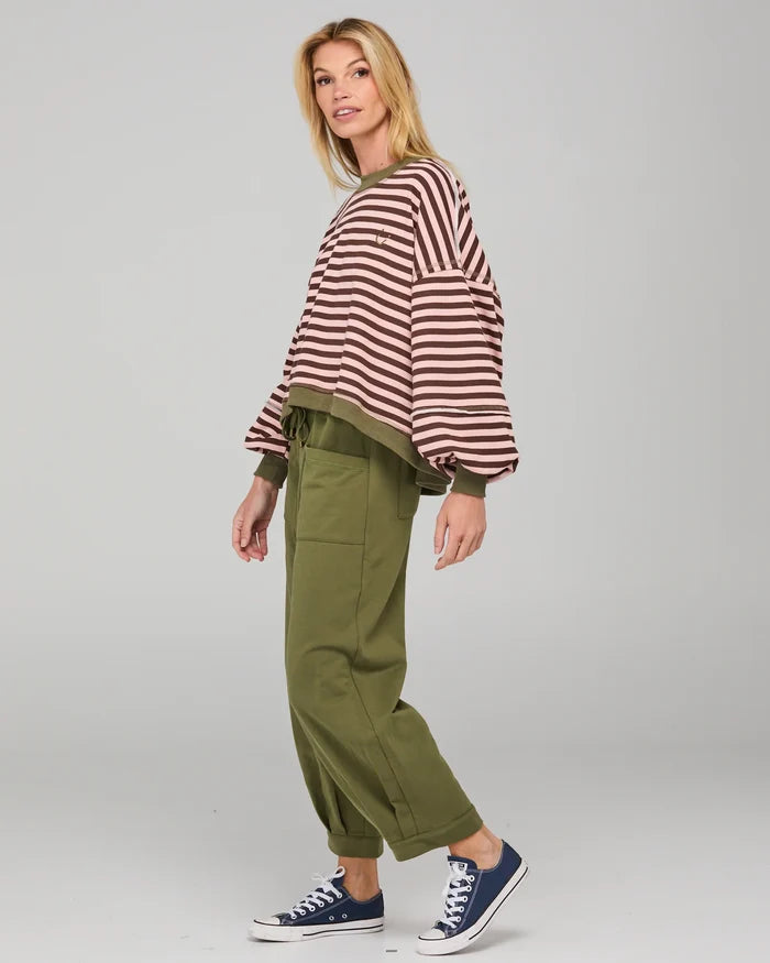 Boom Shankar - Guru Sweater - Dusty Pink Stripe - W26JM22-02