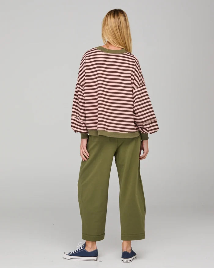 Boom Shankar - Guru Sweater - Dusty Pink Stripe - W26JM22-02
