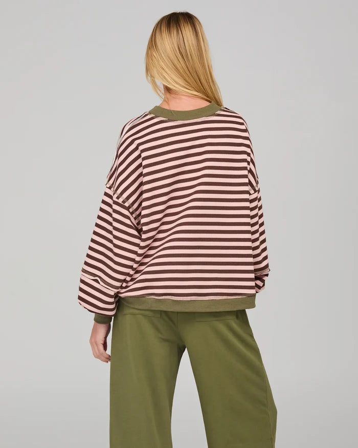 Boom Shankar - Guru Sweater - Dusty Pink Stripe - W26JM22-02