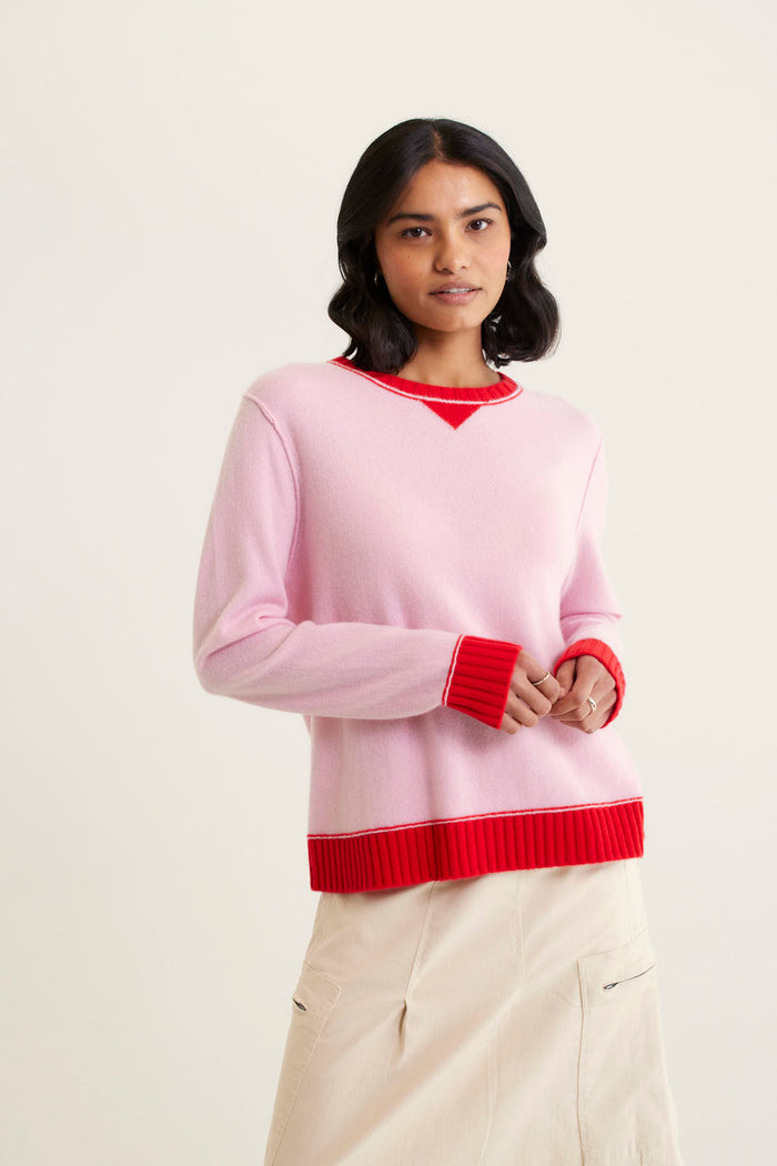 Boyfriend Cashmere Sweater In Blossom