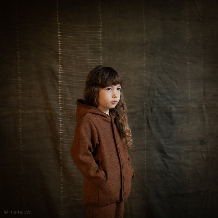 Bramble Baby & Kids Jacket - Boiled Merino Wool - Auburn