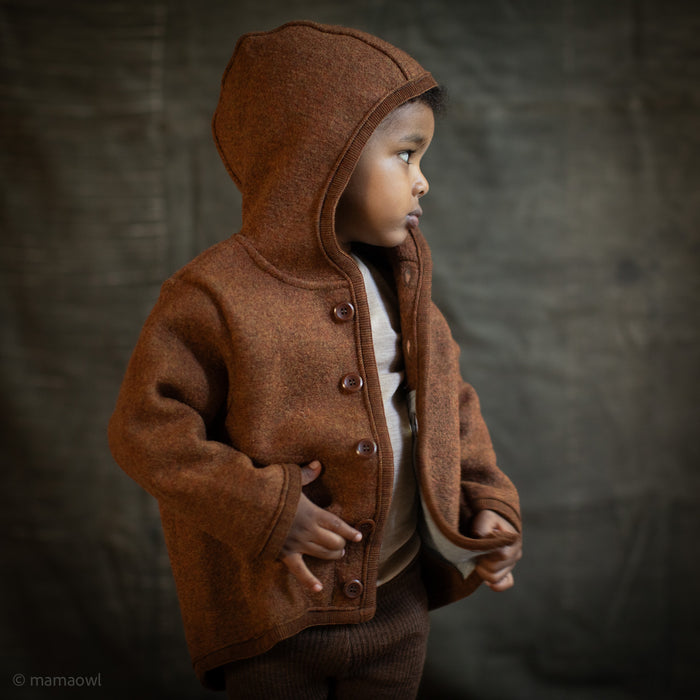 Bramble Baby & Kids Jacket - Boiled Merino Wool - Auburn