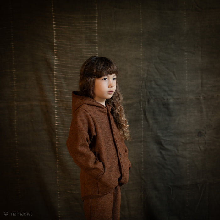 Bramble Baby & Kids Jacket - Boiled Merino Wool - Auburn