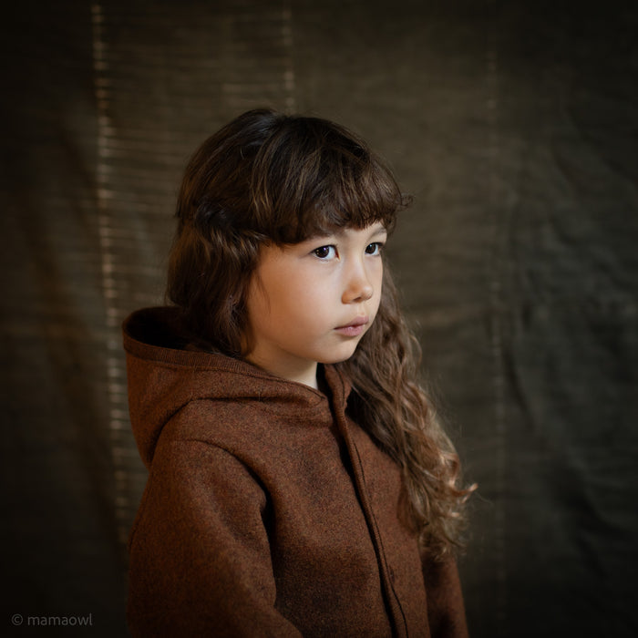 Bramble Baby & Kids Jacket - Boiled Merino Wool - Auburn