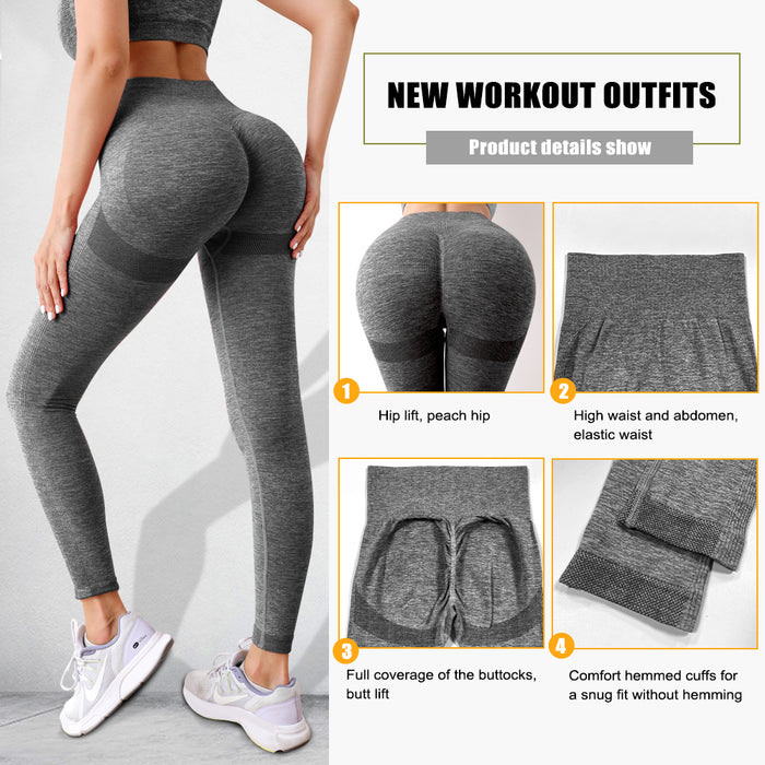 Butt Lift Leggings High Waist Seamless Yoga Pants for Gym Fitness and Sports