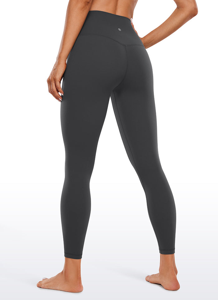 CRZ YOGA Women Butterluxe High Waisted Double seamed Yoga Leggings 25" Mysterious Grey