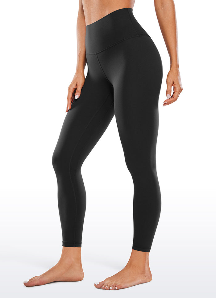 CRZ YOGA Women Butterluxe High Waisted Double seamed Yoga Leggings 25" Black