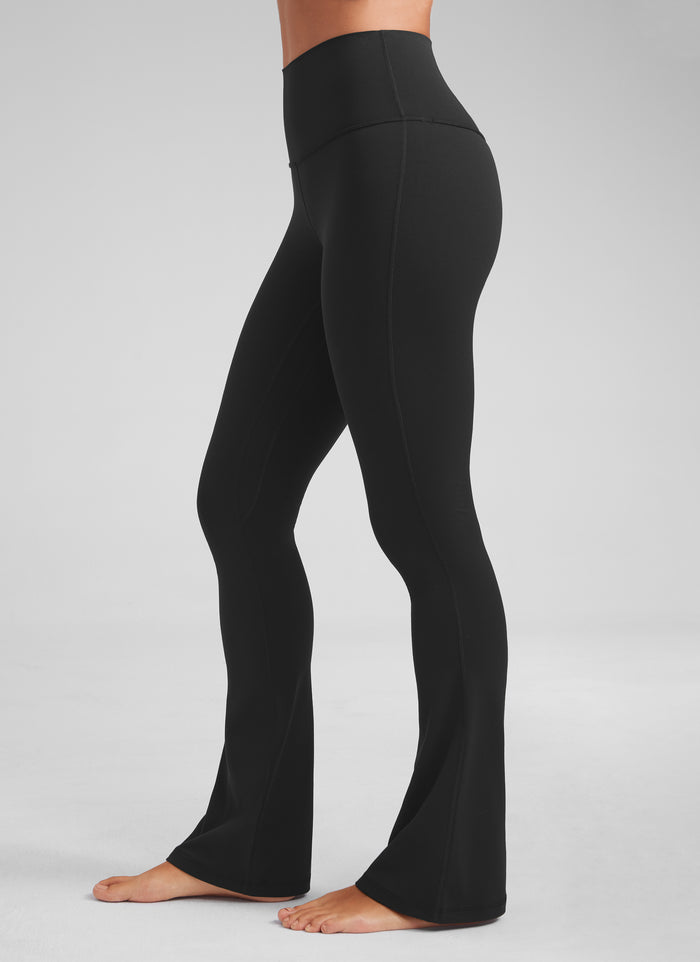 CRZ YOGA Women  Butterluxe High Waist Pockets Mini Flared Leggings 32" Black