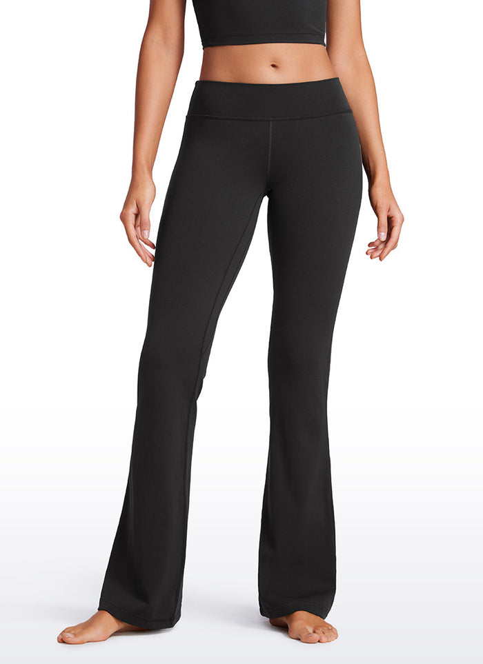 CRZ YOGA Womens Butterluxe Low Rise Flare Leggings 32" Black