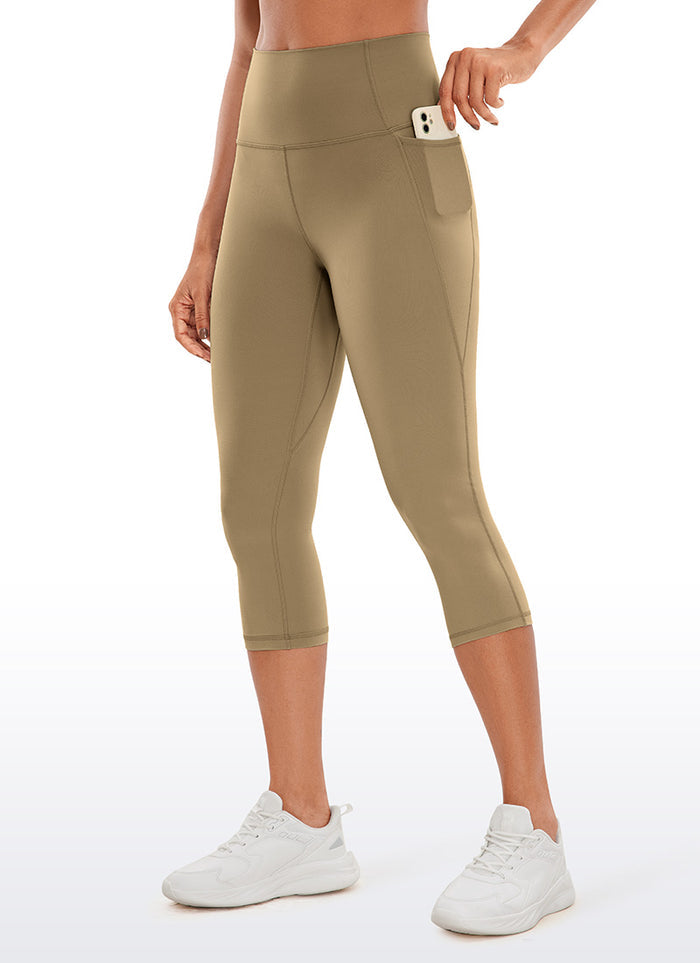 CRZ YOGA Womens Butterluxe High Waist Pockets Capri Leggings 19'' Soul Brown