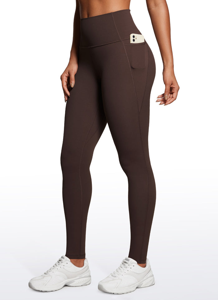 CRZ YOGA Womens Butterluxe Pockets Workout Leggings 30" Hot Fudge Brown