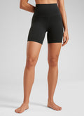 CRZ YOGA Women's Yoga Super High Waist Butterluxe Shorts 6'' Black