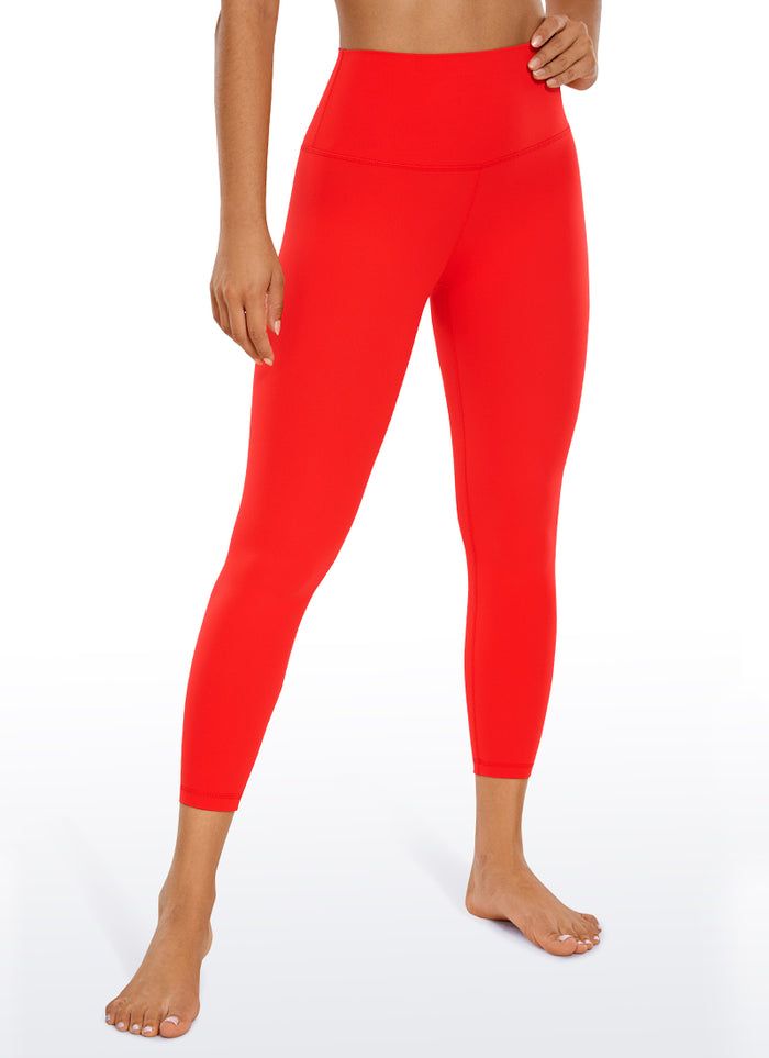 CRZ YOGA Women's Yoga Lounge High Rise Butterluxe Yoga Leggings 23'' Dark Red