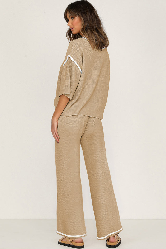 Camel Knit Sweater Set