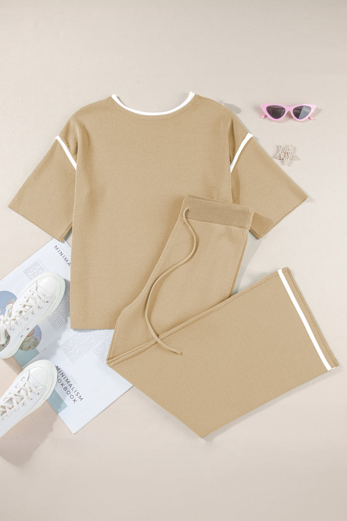 Camel Knit Sweater Set