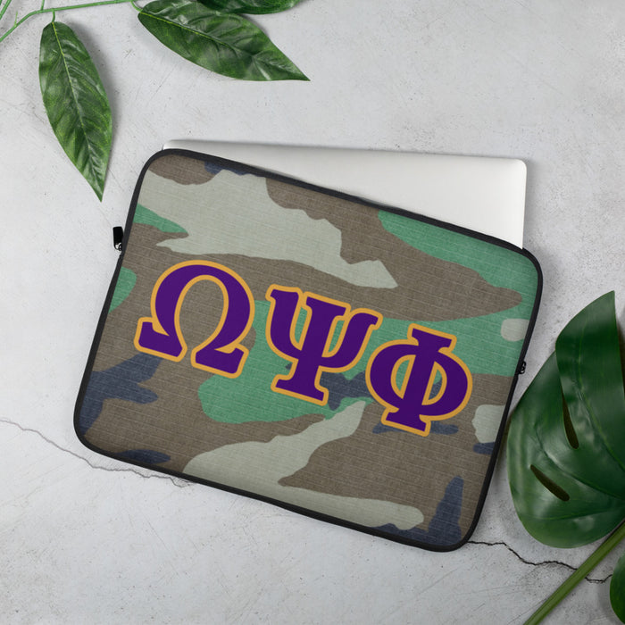 ΩΨΦ Camo Laptop Sleeve - My Greek Boutique