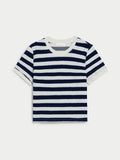 New Navy Ivory Stripe